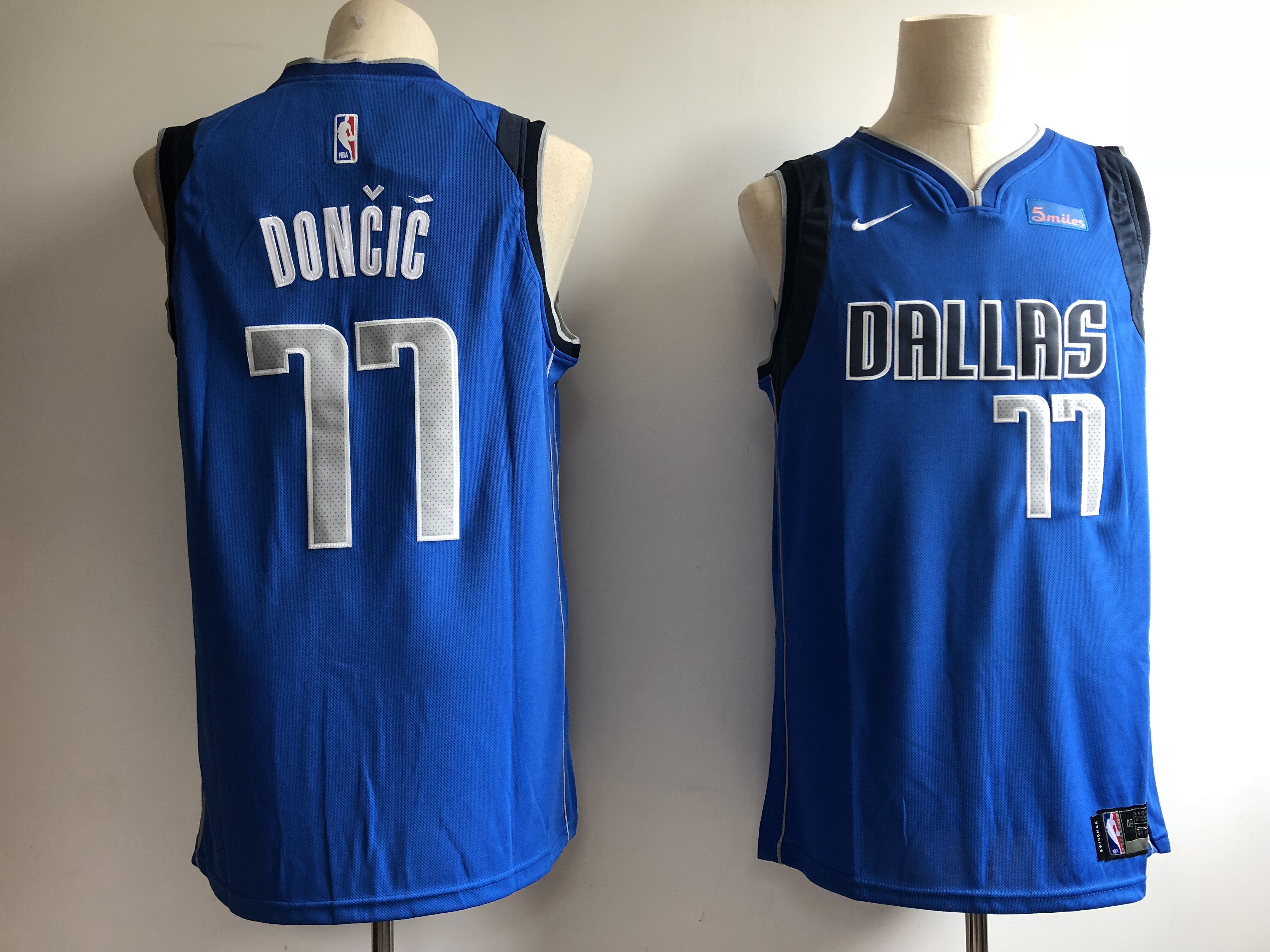 Men Dallas Mavericks 77 Doncic Blue Nike NBA Jerseys